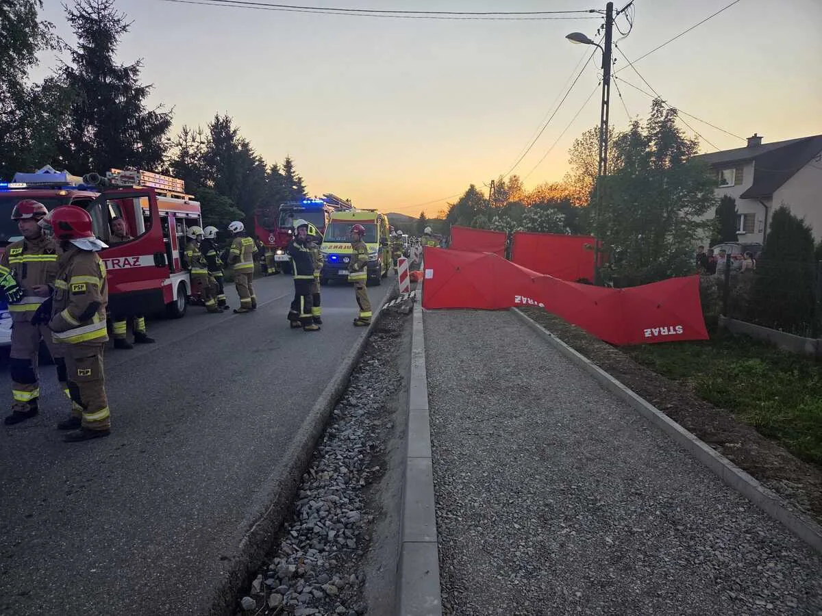 Wypadek w Woli Niżnej z tragicznym skutkiem dla motocyklisty