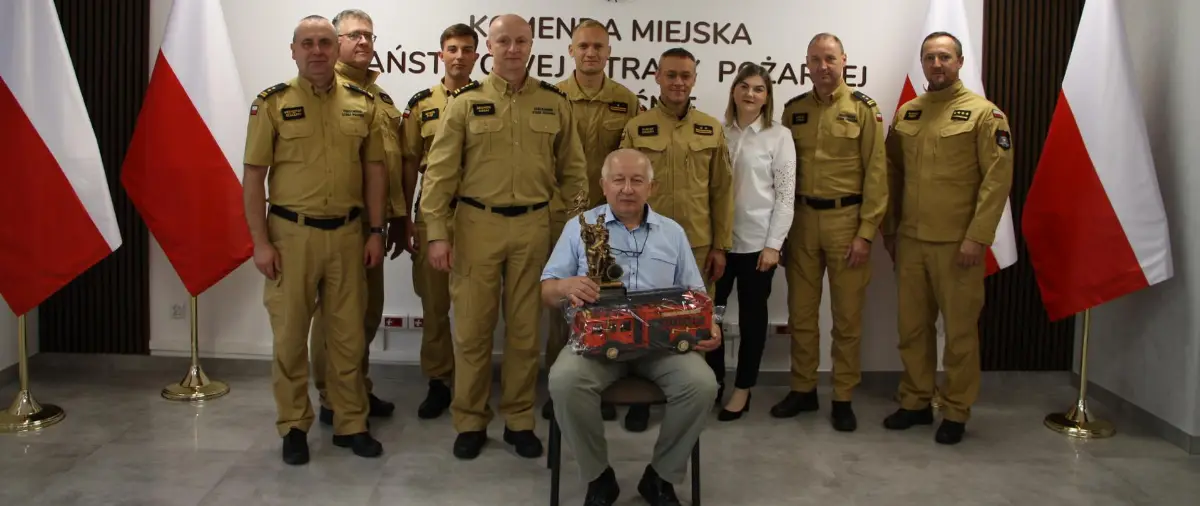 Pożegnanie Szczepana Krzyżewskiego w Komendzie Miejskiej PSP w Krośnie