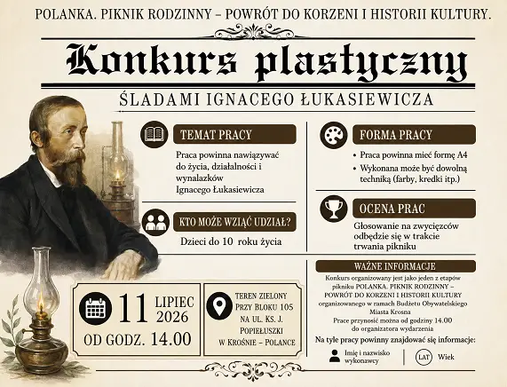 Konkurs plastyczny na temat Ignacego Łukasiewicza