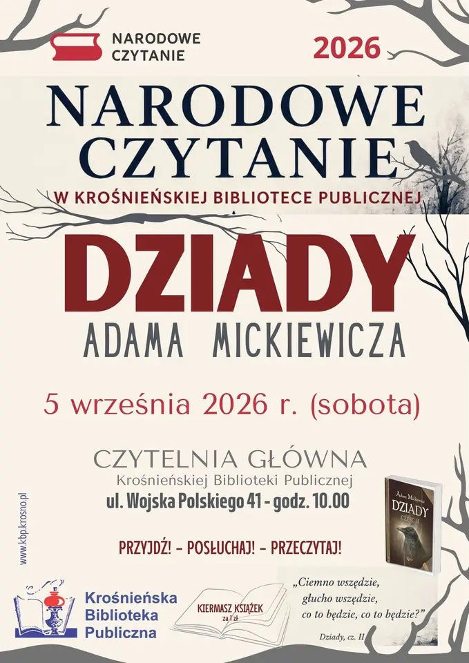 Narodowe Czytanie 2026: 'Dziady' Adama Mickiewicza