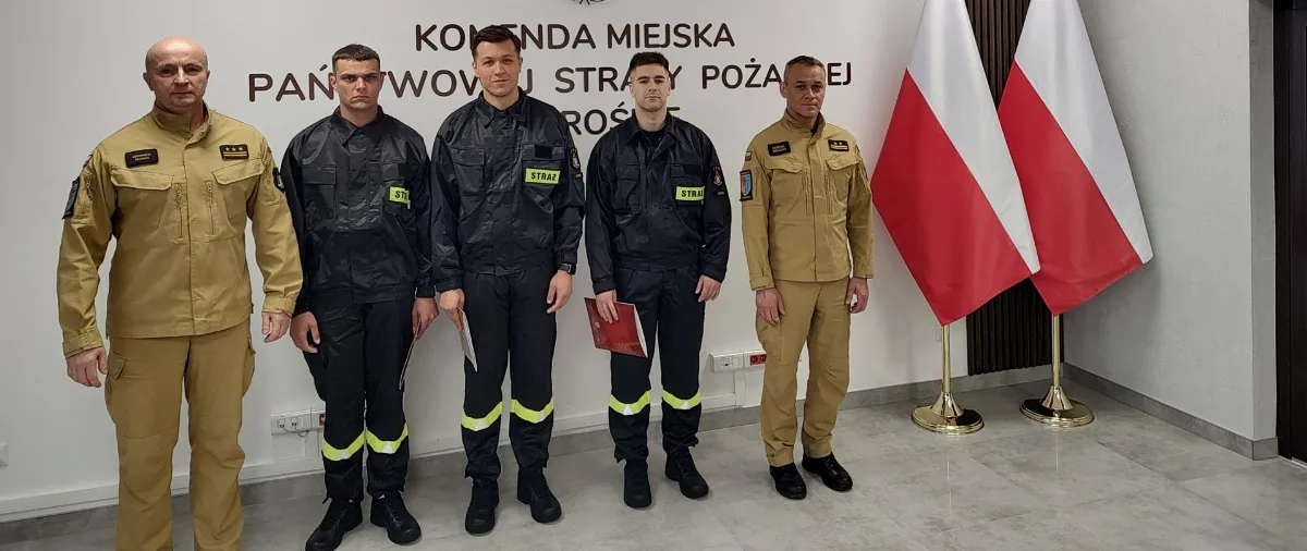 Nowi strażacy w Komendzie Miejskiej PSP Krosno