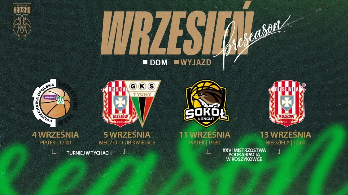Harmonogram sparingów na wrzesień