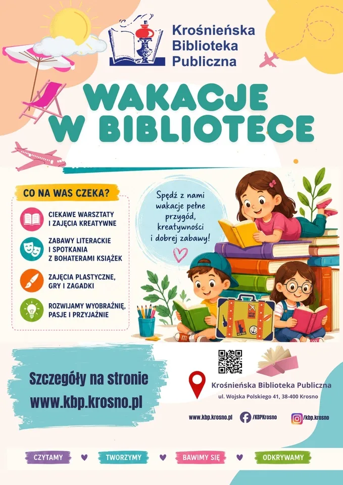 Wakacyjne atrakcje w Krośnieńskiej Bibliotece Publicznej