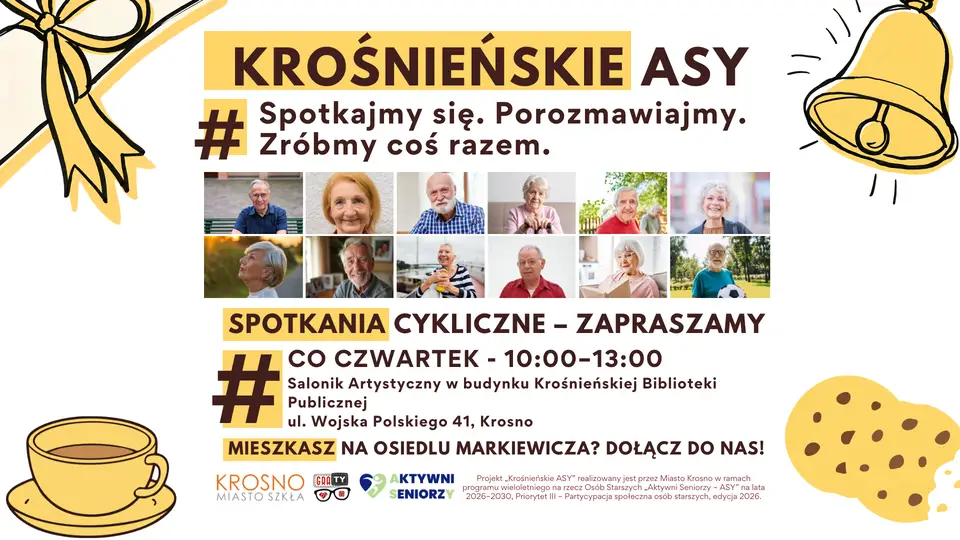 Cykliczne spotkania dla seniorów w Krośnieńskiej Bibliotece Publicznej
