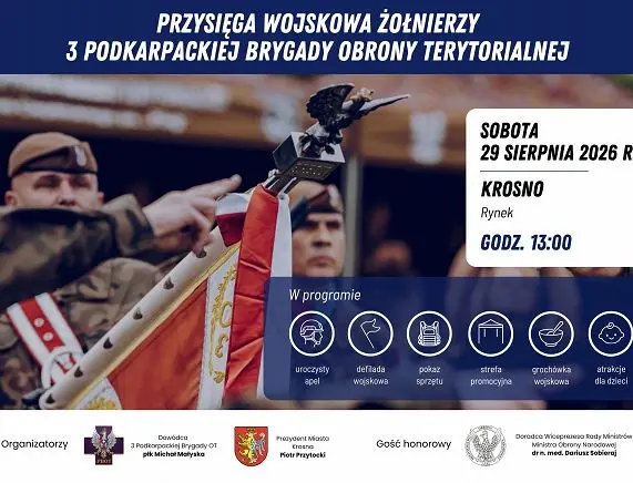 Przysięga wojskowa 3. Podkarpackiej Brygady Obrony Terytorialnej w Krośnie