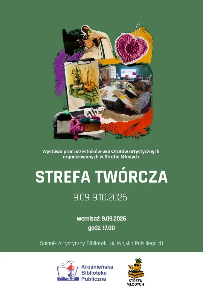 Wystawa „Strefa Twórcza” w Krośnieńskiej Bibliotece Publicznej